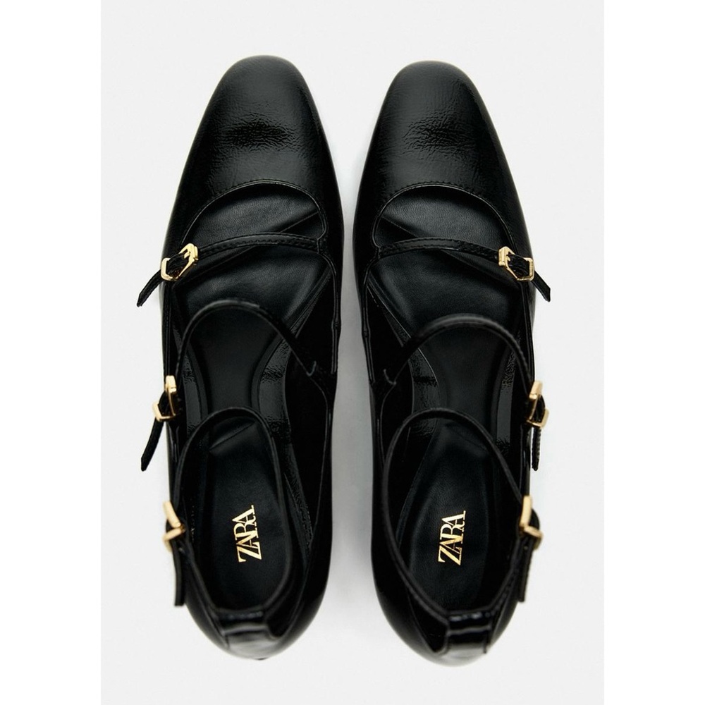 Zara black patent strappy maryjane heels - Picture 14 of 15